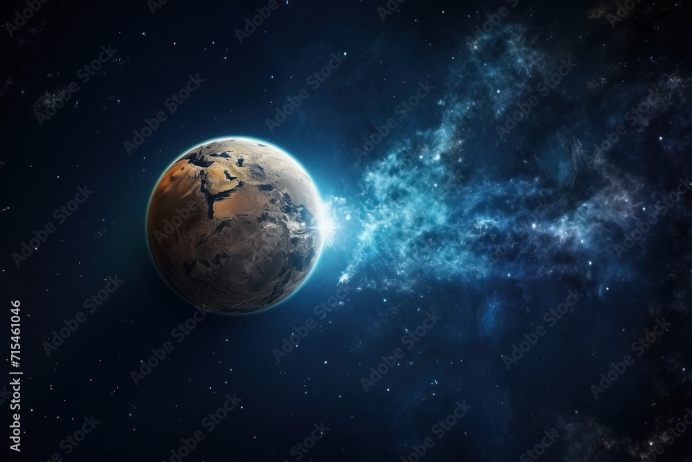 Naklejka premium Earth's surface, 3D rendering.