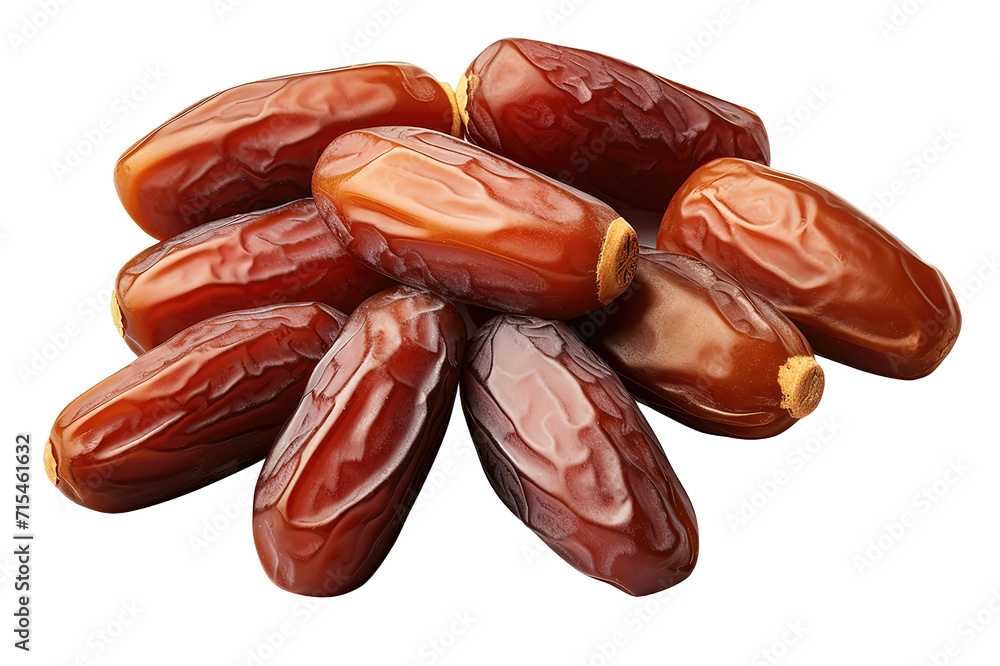 Pile of tasty dry dates isolated on PNG Background. Generative Ai. Pile of tasty dry dates isolated on PNG Background. Generative Ai.