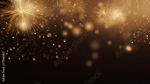 Beautiful fireworks background at night for holiday decoration