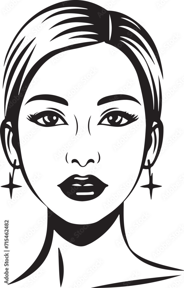 Woman profile line icon. Face, cosmetology, beautician. Beauty care concept. Can be used for topics like beauty salon, dermatology, aesthetic procedure