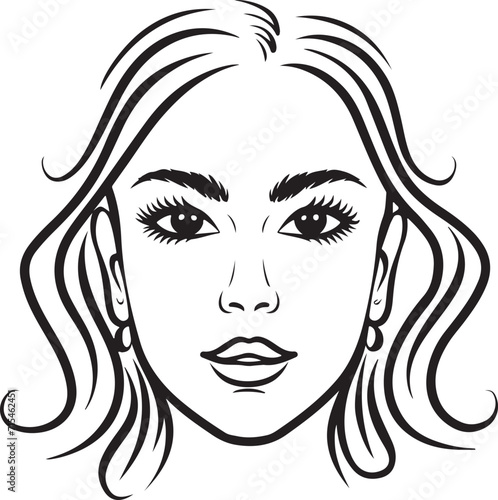 Woman profile line icon. Face  cosmetology  beautician. Beauty care concept. Can be used for topics like beauty salon  dermatology  aesthetic procedure