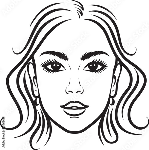 Woman profile line icon. Face, cosmetology, beautician. Beauty care concept. Can be used for topics like beauty salon, dermatology, aesthetic procedure