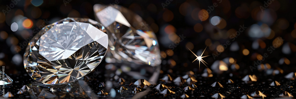 Group of Diamonds Resting on Table Group of Diamonds Resting on Table