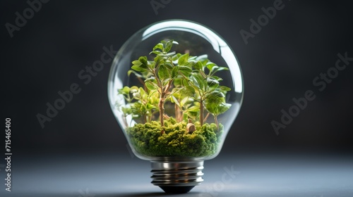 Green world map on light bulb, symbolizing renewable energy and environmental protection