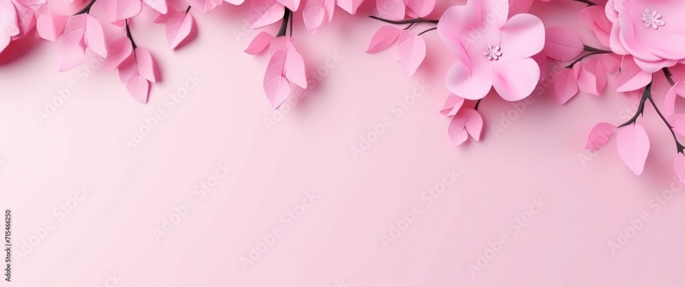 pink flower frame on white background roses.