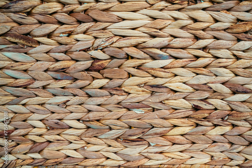 Wicker woven basket background texture © Sondem