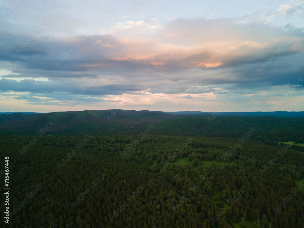 Night landscape, Mountains on the background of beautiful clouds at sunset. Night landscape, Mountains on the background of beautiful clouds at sunset.