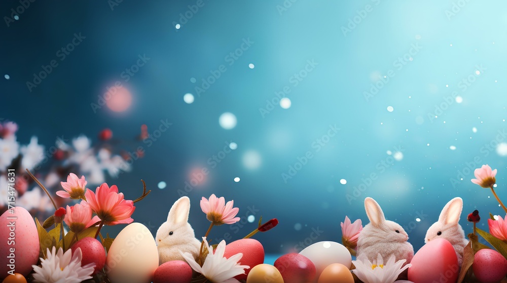 easter eggs day with beautiful egg and bunny celebrate easter egg day