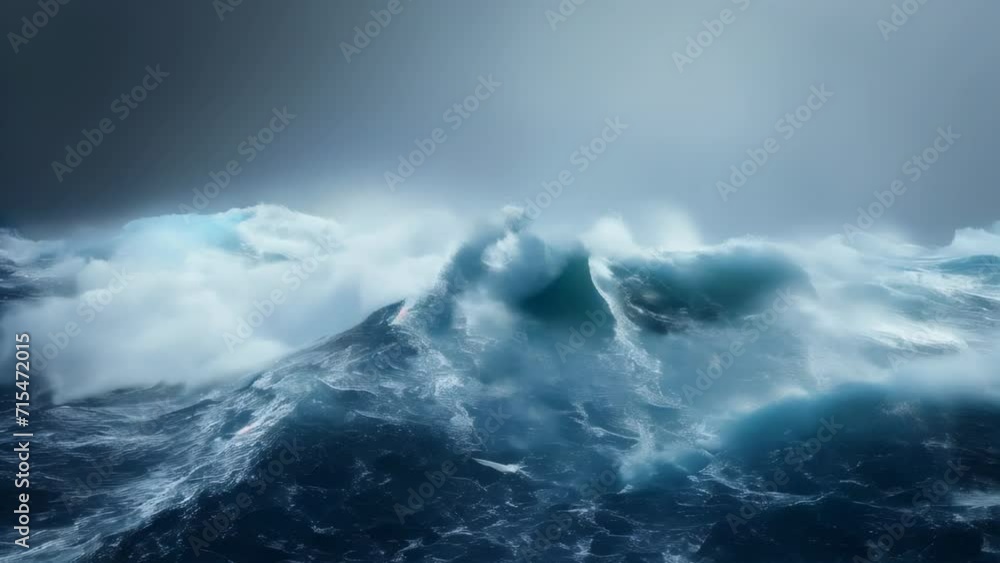 High waves dominate the sea due to a storm, with dark skies indicating an approaching storm.
High waves dominate the sea due to a storm, with dark skies indicating an approaching storm.