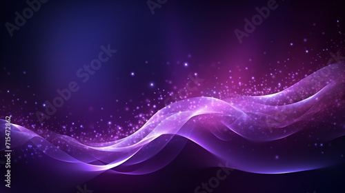 Cosmic Waves Ethereal Purple Nebula Background ai generative