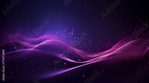 Cosmic Waves Ethereal Purple Nebula Background ai generative