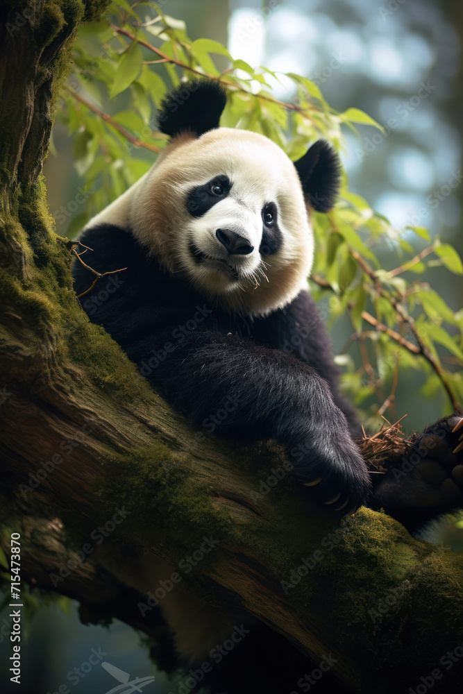 Obraz premium funny panda bear4