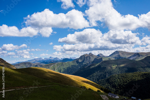 Summer landscape in the mountains of Navarra, Pyrenees, Spain photo