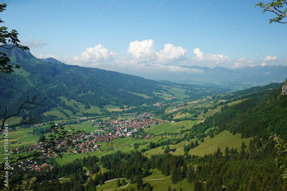 A panorama of Bad Hindelang, Bavaria, Germany	
