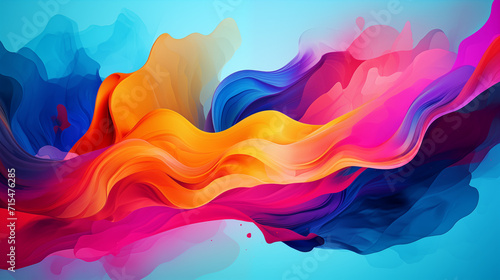 Colorful Abstract Waves in a Vibrant Art Design.