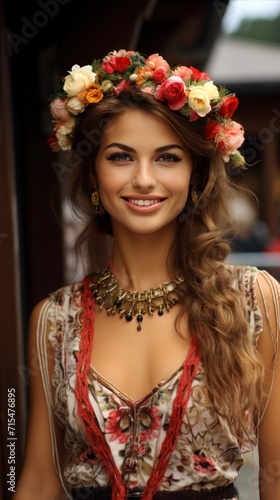 Bulgaria as beautiful 28 years old girl, candid photography generative ai