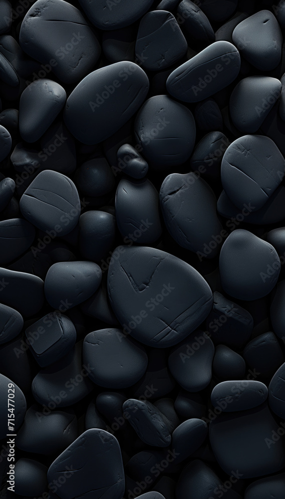 Obraz premium Abstract black matte stones texture background