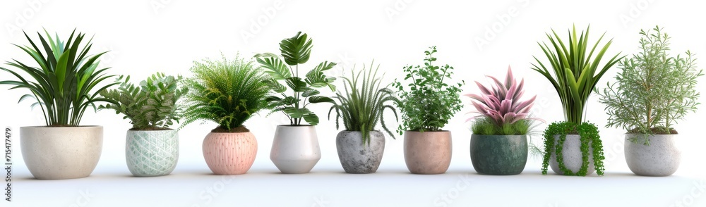 Obraz premium flower pot on a white background