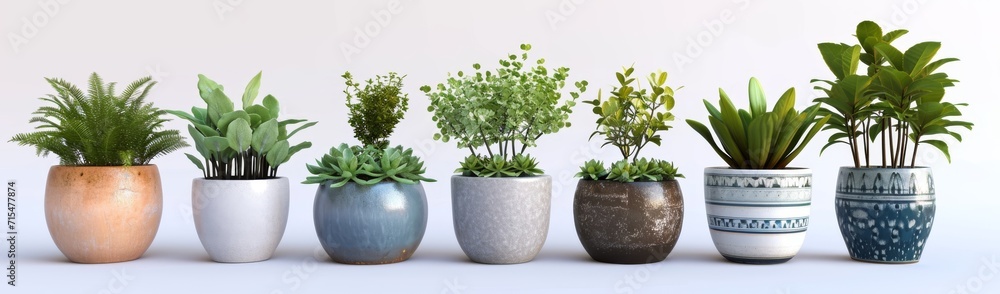 Obraz premium flower pot on a white background