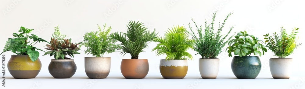 Obraz premium flower pot on a white background