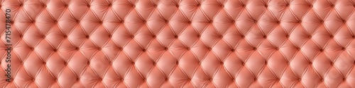 Abstract peach fuzz retro vintage sofa textile fabric texture background - Upholstered velours velvet furniture in the classic style of stiching rhombus with button  diamond quilted  seamless pattern