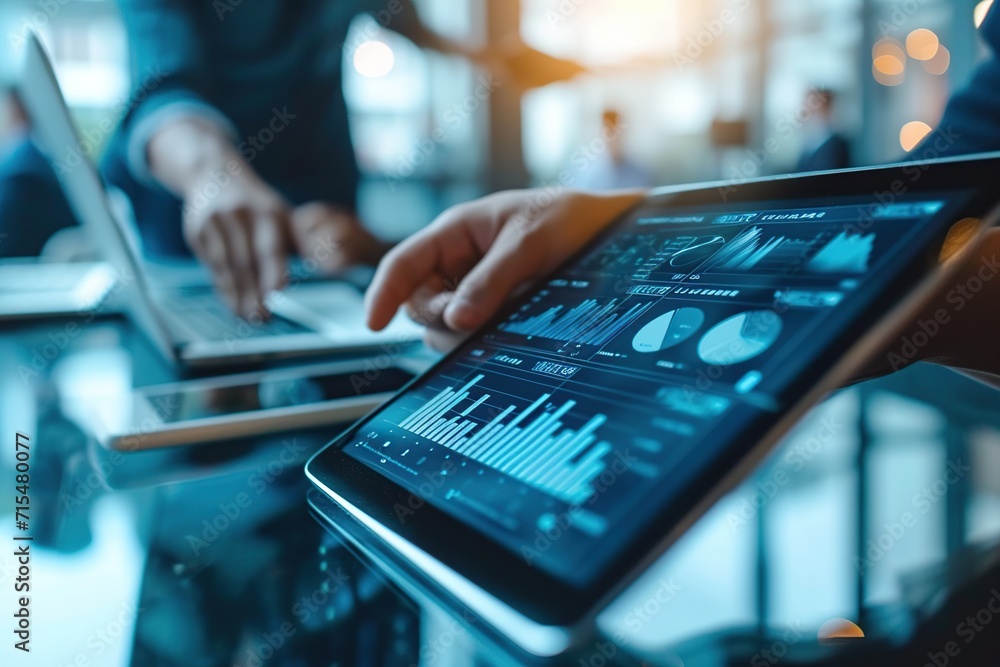 businessman is working at a desk analyzing cost graphs, Business Financing Accounting Banking businessman is working at a desk analyzing cost graphs, Business Financing Accounting Banking