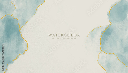 Abstract horizontal watercolor background. Neutral light colored empty space background illustration