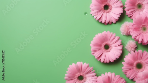 Summer background with daisies, copy space