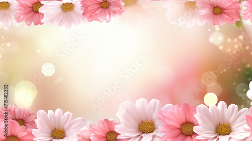 Summer background with daisies, copy space © alexkich