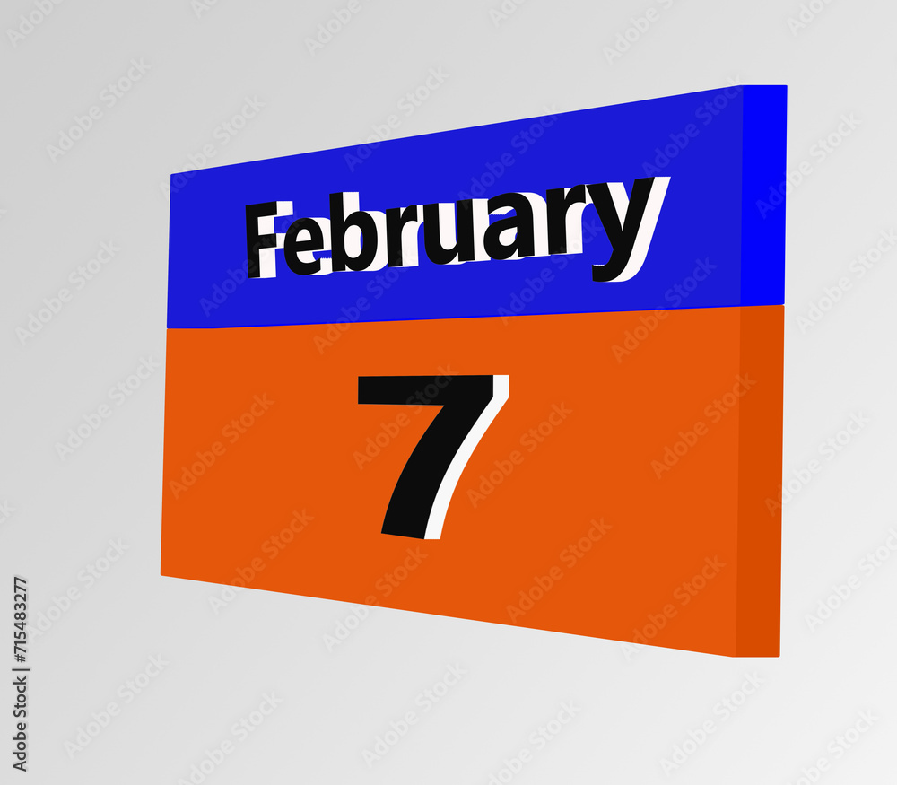 3d rendering of important days concept. February 6-10th. Day 6-10 of month. Red date written and pinned on a calendar. Winter month, day of the year. Remind you an important event or possibility. 3d rendering of important days concept. February 6-10th. Day 6-10 of month. Red date written and pinned on a calendar. Winter month, day of the year. Remind you an important event or possibility.