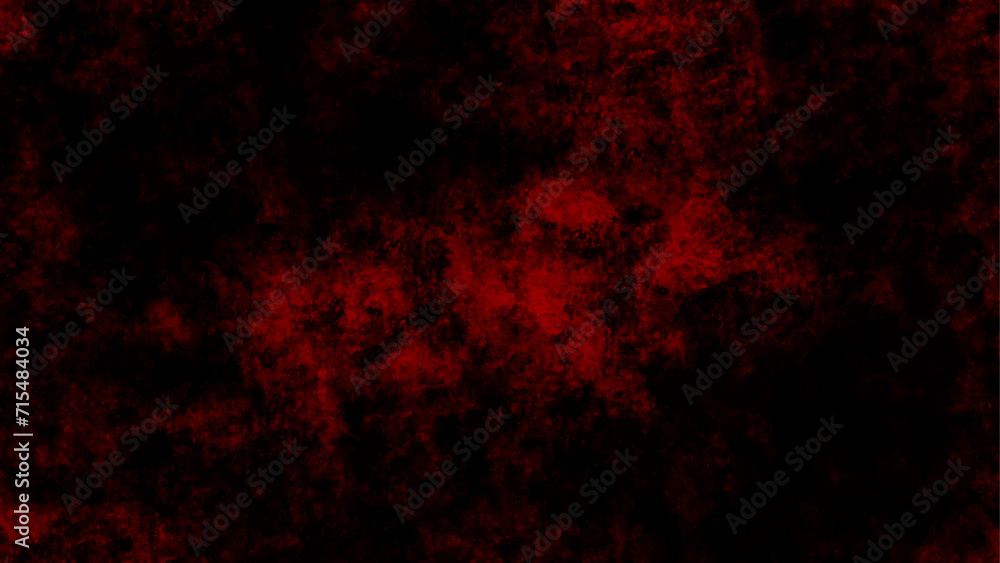 Distressed red grunge texture on dark background, vector