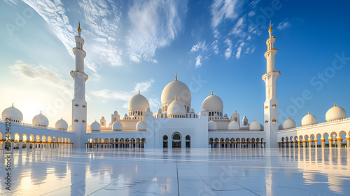 Abu Dhabi Sheikh Zayed Mosque. generative ai