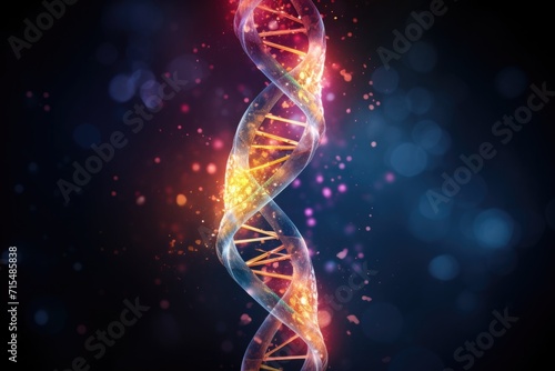 abstract DNA illustration on a black background