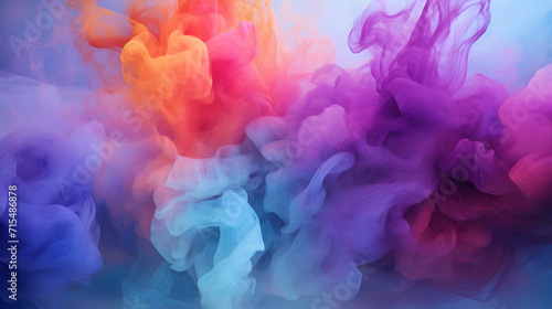 a dazzling explosion of color from colorful smoke  creates an abstract background that is alluring and full of dynamics.