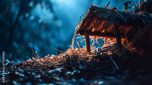 A Hobbit House in the Dark Fantasy Forest - A Luminous the Shadows ai generative