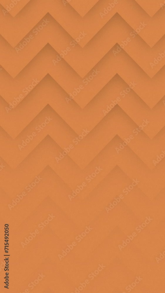 Abstract Animated zigzag pattern moving from up to down and fading with background. Animated white zig zag shapes with shadow over light orange color background. Minimalistic flat animation pattern Abstract Animated zigzag pattern moving from up to down and fading with background. Animated white zig zag shapes with shadow over light orange color background. Minimalistic flat animation pattern