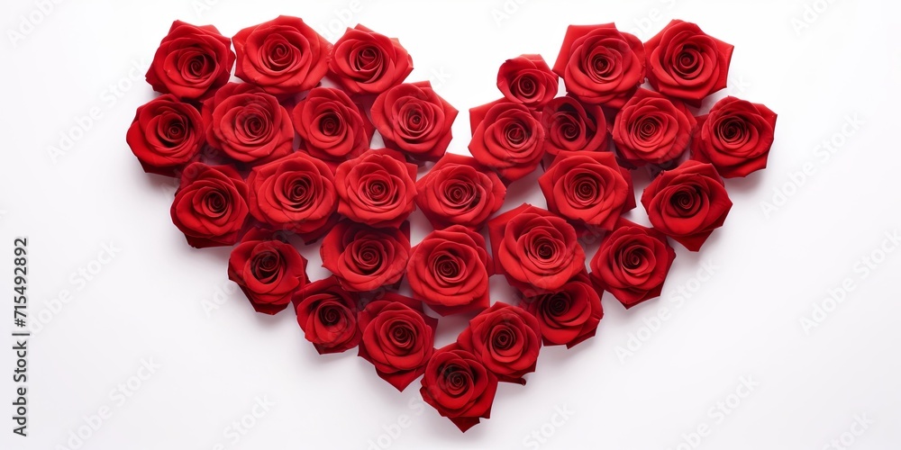 Red roses heart love shape on white background. Valentine's day-wedding. greeting card. presentation. advertisement. copy text space. Red roses heart love shape on white background. Valentine's day-wedding. greeting card. presentation. advertisement. copy text space.