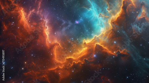 psychedelic nebula, space and time