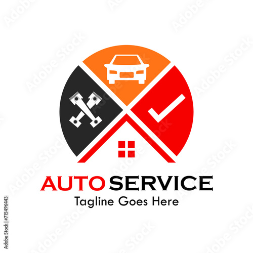 Auto service logo template illustration