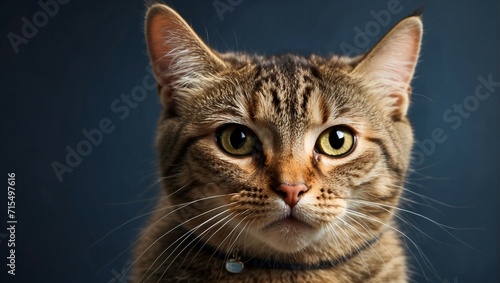 A portrait capturing the surprised expression of a cat © noah