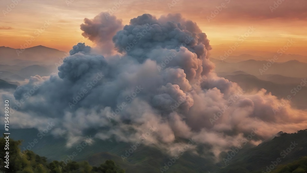Fototapeta premium 3d smoky cloud effect background