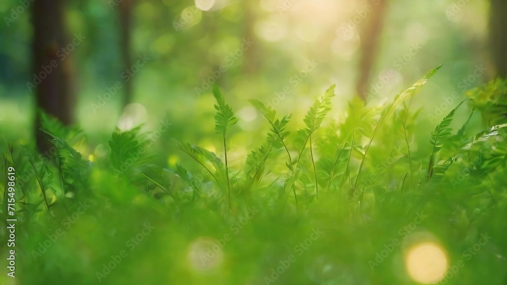Green bokeh on nature blur background. element of design.
