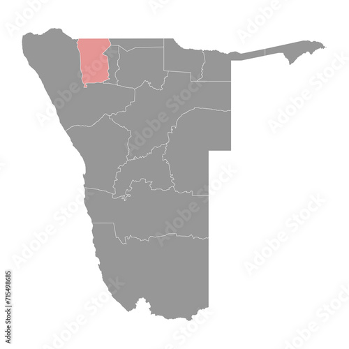 Omusati region map  administrative division of Namibia. Vector illustration.