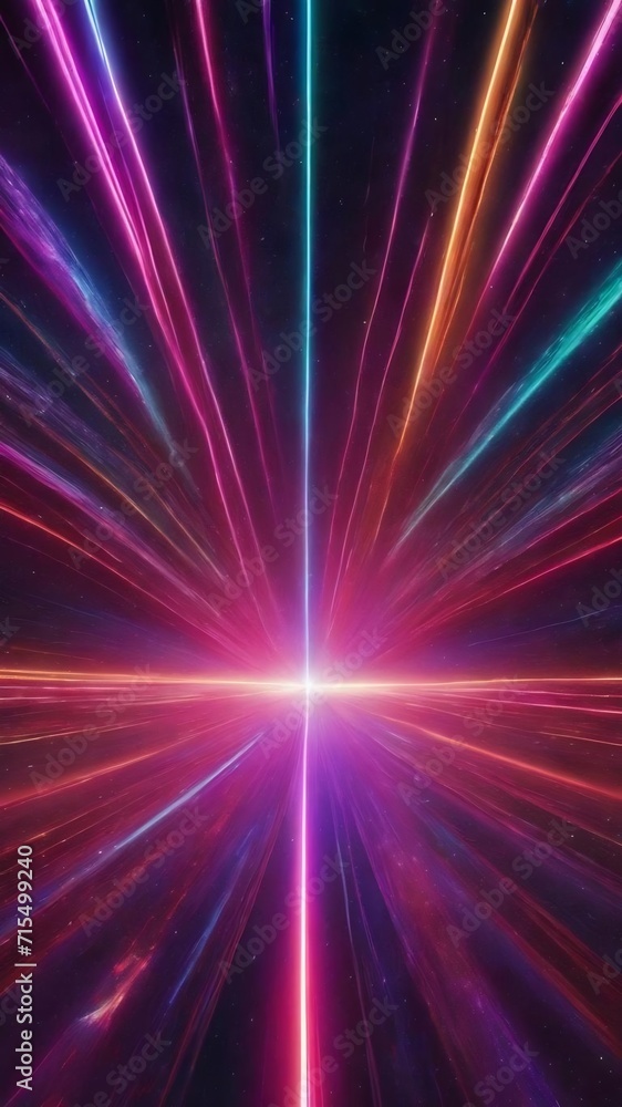 Obraz premium Cosmic background with colorful laser lights - perfect for a digital wallpaper
