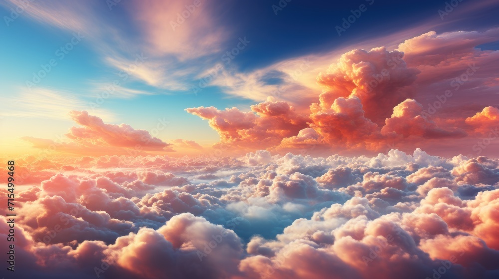 Realistic sky firmament air gradiation UHD wallpaper - obrazy, fototapety, plakaty 