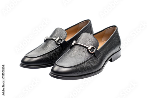Almasd Black Loafers Isolated On Transparent Background