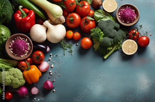 fresh vegetables on a wooden table © Ahsan