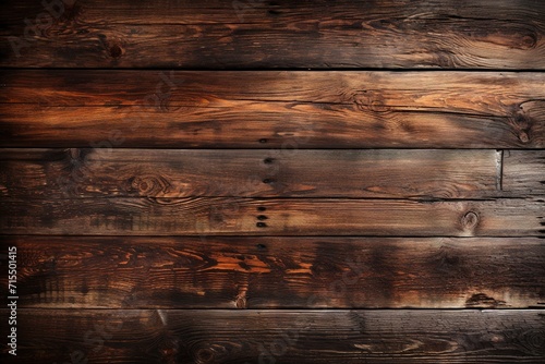 old oak wooden board texture background top view, dark brown hardwood planks surface photo