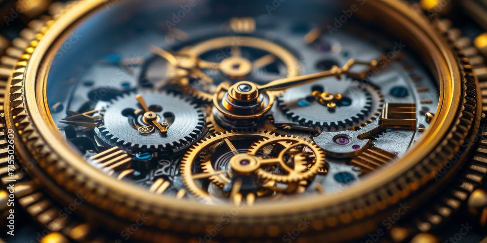 Nahaufnahme von Zahnrädern an einer alten Uhr Nahaufnahme von Zahnrädern an einer alten Uhr