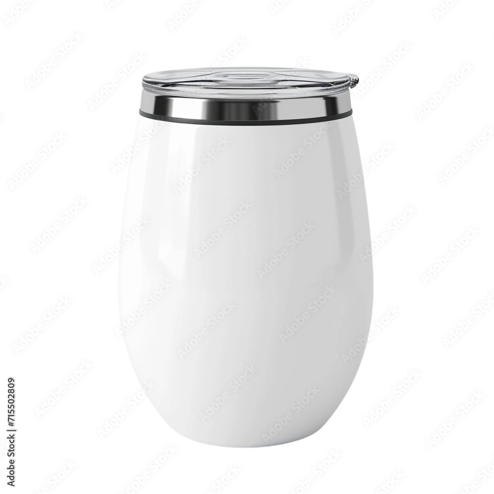 Blank Wine tumbler, Each Tumbler includes a lid, Gloss White, Transparent Background Blank Wine tumbler, Each Tumbler includes a lid, Gloss White, Transparent Background
